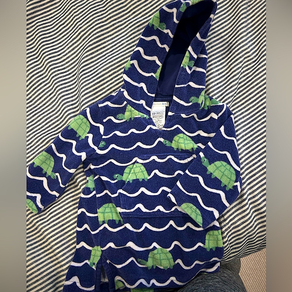 UEC terry cloth long sleeve coverup for boys